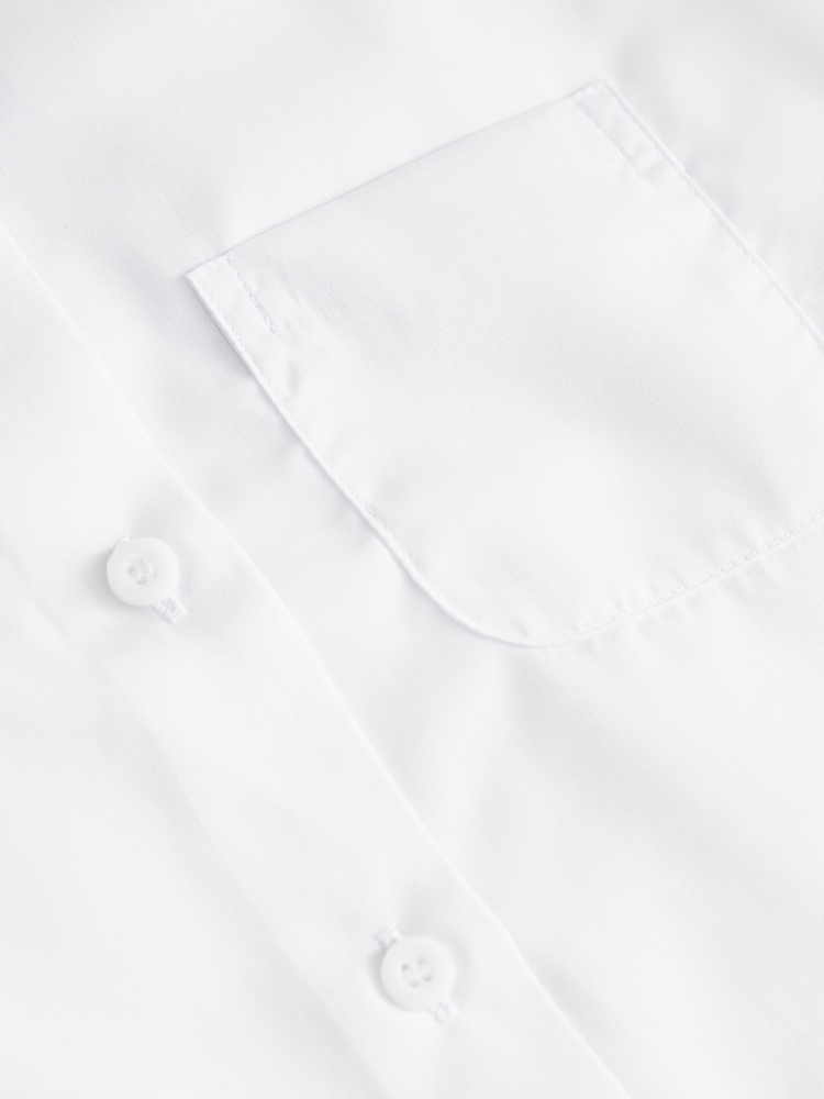 White Short Sleeve School Shirts 3 Pack (3-18yrs) - Image 5 of 5 White Short Sleeve School Shirts 3 Pack (3-18yrs) - Image 5 of 5