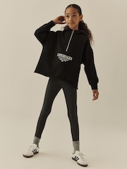 Black Hoodie and Rib Leggings Set (3-16yrs) - Image 1 of 4