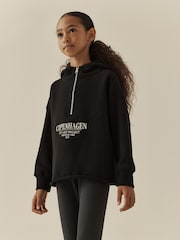 Black Hoodie and Rib Leggings Set (3-16yrs) - Image 2 of 4