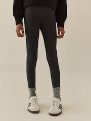 Black Hoodie and Rib Leggings Set (3-16yrs) - Image 4 of 4