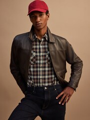 Brown Signature Leather Patch Pocket Jacket - Image 1 of 8