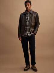 Brown Signature Leather Patch Pocket Jacket - Image 2 of 8
