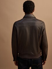 Brown Signature Leather Patch Pocket Jacket - Image 5 of 8