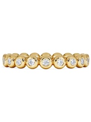The Diamond Store White Bezel-Set Eternity Lab Diamond Ring 0.33ct in 18K Gold Vermeil - Image 3 of 9