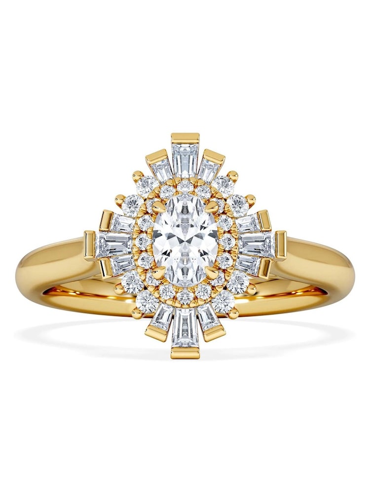 The Diamond Store White The Radiance Lab Diamond Ring 0.52ct H/SI Set in 18K Gold Vermeil - Image 1 of 8