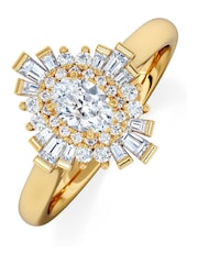 The Diamond Store White The Radiance Lab Diamond Ring 0.52ct H/SI Set in 18K Gold Vermeil - Image 2 of 8