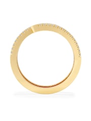 The Diamond Store White Lab Diamond Spiral Ring 0.25ct in 18k Gold Vermeil - Image 2 of 8