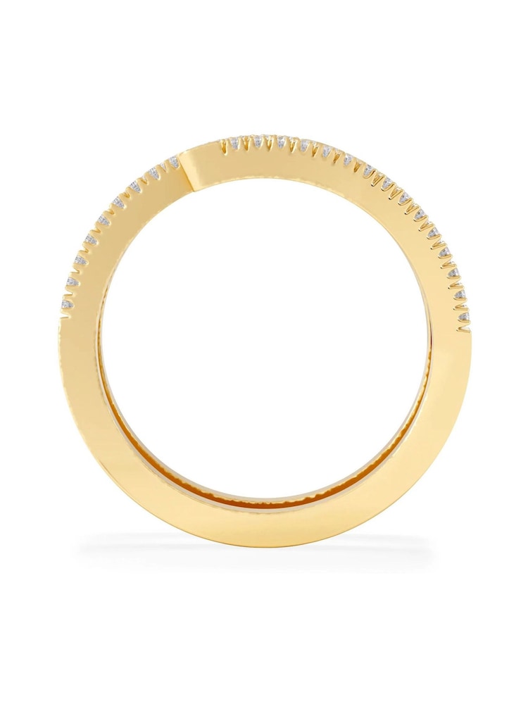 The Diamond Store White Lab Diamond Spiral Ring 0.25ct in 18k Gold Vermeil - Image 2 of 8 The Diamond Store White Lab Diamond Spiral Ring 0.25ct in 18k Gold Vermeil - Image 2 of 8