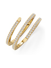 The Diamond Store White Lab Diamond Spiral Ring 0.25ct in 18k Gold Vermeil - Image 5 of 8