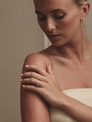 The Diamond Store White Lab Diamond Spiral Ring 0.25ct in 18k Gold Vermeil - Image 7 of 8