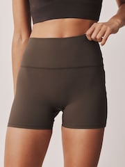 Marrón chocolate - Pantalones cortos de ciclismo Active de canalé de longitud corta - Imagen 4 de 4