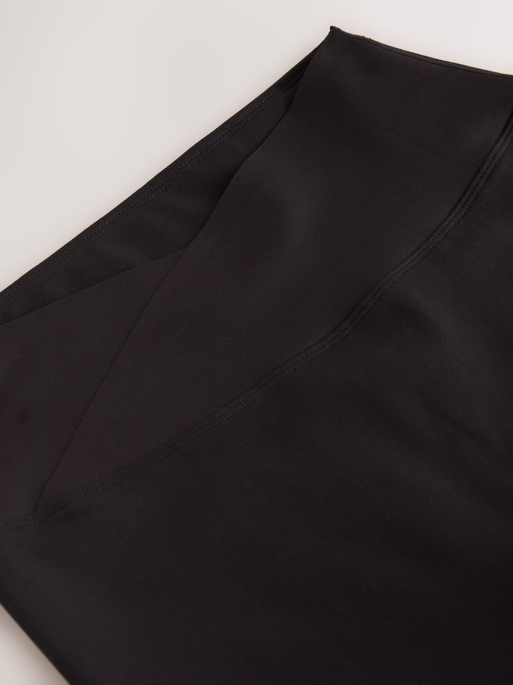 Black Ultimate Comfort Cross Front High Waist Sports Leggings - Image 7 of 7