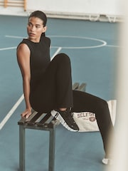 Black Ultimate Comfort Cross Front High Waist Sports Leggings - Image 4 of 8