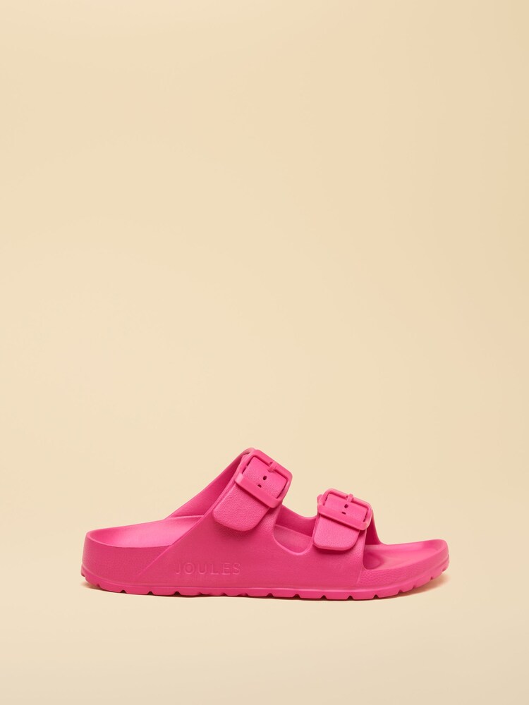 Joules Kids' Sunseeker Pink EVA Double Buckle Sliders - Image 2 of 6 Joules Kids' Sunseeker Pink EVA Double Buckle Sliders - Image 2 of 6