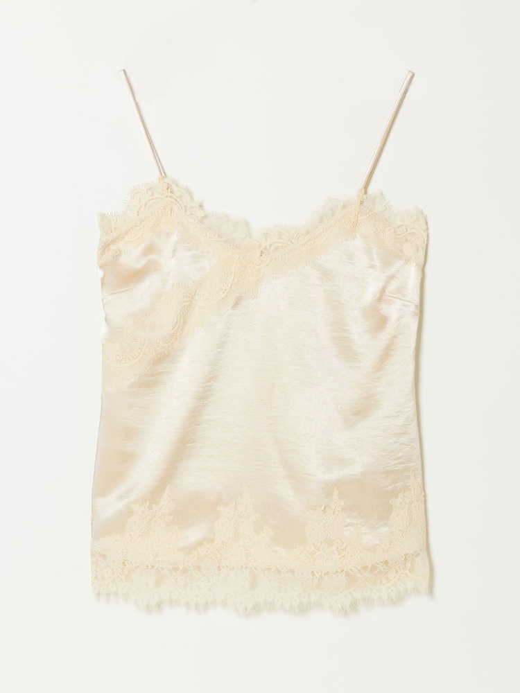 FatFace Ivory Petite Logan Lace Trim Cami - Image 6 of 6