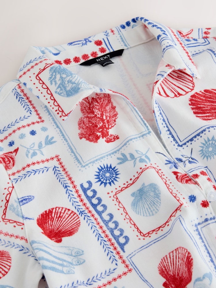 طباعة بطاقة معايدة أبيض - قميص دنيم بكم قصير - صورة 7 من 7 طباعة بطاقة معايدة أبيض - قميص دنيم بكم قصير - صورة 7 من 7