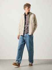 Brown N. Premium Horizontal Stripe Supima T-Shirt - Image 2 of 7