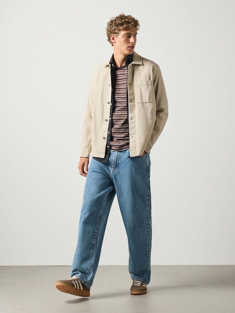 Brown N. Premium Horizontal Stripe Supima T-Shirt - Image 2 of 7