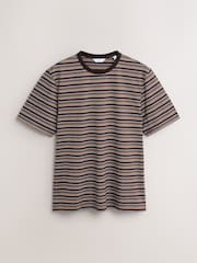 Brown N. Premium Horizontal Stripe Supima T-Shirt - Image 5 of 7