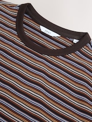Brown N. Premium Horizontal Stripe Supima T-Shirt - Image 6 of 7