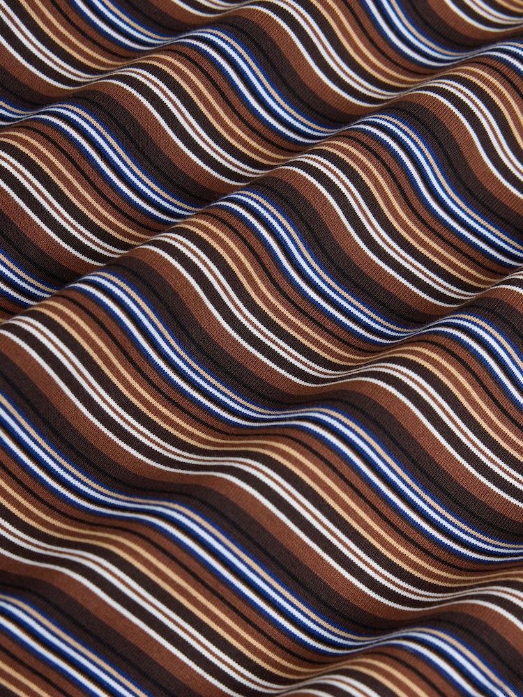 Brown N. Premium Horizontal Stripe Supima T-Shirt - Image 7 of 7