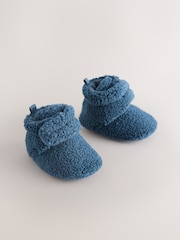 Blue Borg Slipper Wrap Boots (0-2mths) - Image 1 of 5
