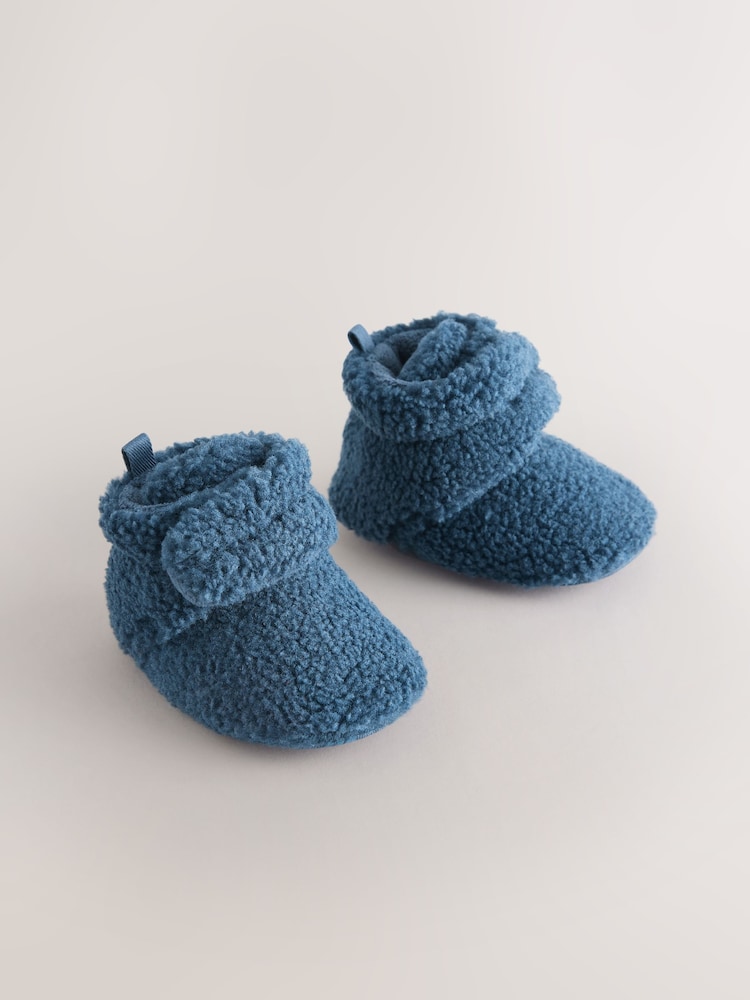 Blue Borg Slipper Wrap Boots (0-2mths) - Image 1 of 5