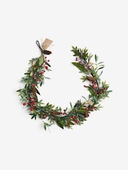Red/Green Light Up Winter Berries Artificial Christmas Garland - Image 4 of 4