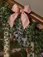 Künstliche Lärchen-Weihnachtsgirlande zum Drapieren mit Schleifen - Bild 2 von 3