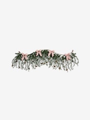 Künstliche Lärchen-Weihnachtsgirlande zum Drapieren mit Schleifen - Bild 3 von 3