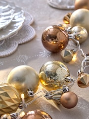 Gold Light Up Christmas Bauble Garland - Image 7 of 7