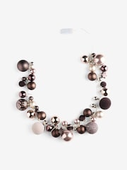 Chestnut Brown Light Up Christmas Bauble Garland - Image 3 of 3