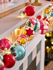 Bright Light Up Christmas Bauble Garland - Image 2 of 3