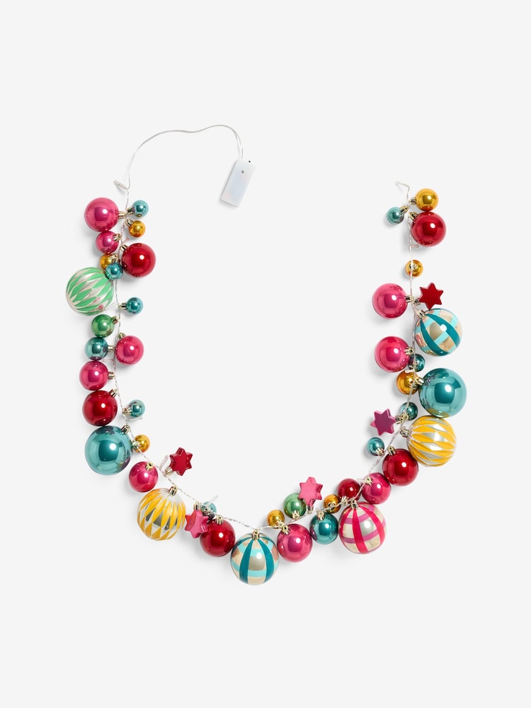 Bright Light Up Christmas Bauble Garland - Image 3 of 3
