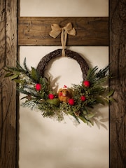 Hamish The Highland Cow Christmas Wreath - Slika 2 iz 4