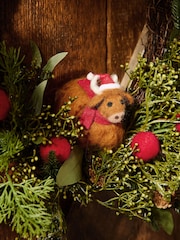 Hamish The Highland Cow Christmas Wreath - Slika 3 iz 4