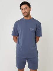 Threadbare Relaxed Fit Graphic Top & Shorts Lounge Set - 圖片 1/4