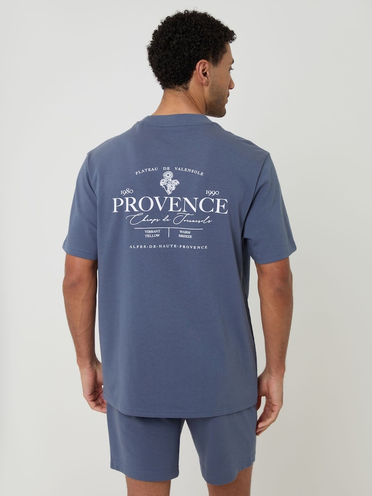 Threadbare Relaxed Fit Graphic Top & Shorts Lounge Set - 圖片 2/4