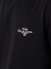 Threadbare Black Relaxed Fit Graphic Top & Shorts Lounge Set - Image 4 of 4