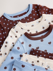 Blue/Brown Snuggle Pyjamas 3 Pack (9mths-12yrs) - Image 11 of 11