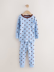 Blue/Brown Snuggle Pyjamas 3 Pack (9mths-12yrs) - Image 8 of 11
