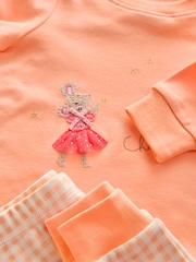 Ecru/Peach Snuggle Pyjamas 3 Pack (9mths-12yrs) - Image 11 of 12