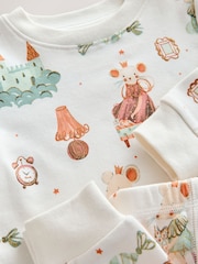 Ecru/Peach Snuggle Pyjamas 3 Pack (9mths-12yrs) - Image 12 of 12