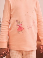Ecru/Peach Snuggle Pyjamas 3 Pack (9mths-12yrs) - Image 5 of 12