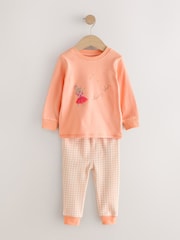 Ecru/Peach Snuggle Pyjamas 3 Pack (9mths-12yrs) - Image 7 of 12