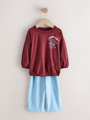 Pink/ Brown Graphic Top Wide Leg Pyjamas 3 Pack (9mths-10yrs) - Image 7 of 12