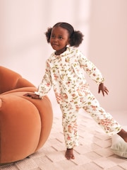 Red/Ecru Woven Button Through Pyjamas (9mths-10yrs) - Image 1 of 9