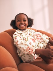 Red/Ecru Woven Button Through Pyjamas (9mths-10yrs) - Image 3 of 9
