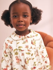 Red/Ecru Woven Button Through Pyjamas (9mths-10yrs) - Image 4 of 9
