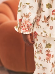 Red/Ecru Woven Button Through Pyjamas (9mths-10yrs) - Image 5 of 9
